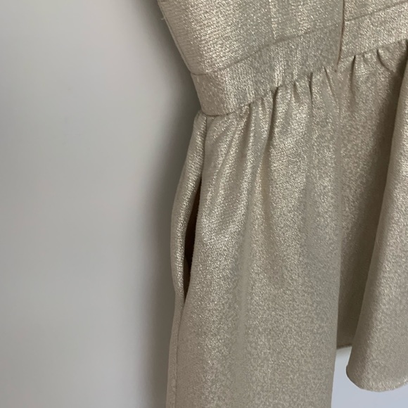 Ellie Wilde Designer Gold Mini Dress - Picture 3 of 3